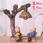 Bộ tượng ông bà anh mẫu mới nhất - Tượng trang trí nhà cửa ông bà đèn đánh cờ 16x11cm