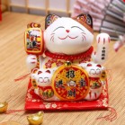 Mèo thần tài chiêu lộc vẫy tay, mèo may mắn maneki neko đắc tài đắc lộc 6inches kèm đệm và hộp đẹp