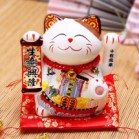 Mèo thần tài chiêu lộc vẫy tay, mèo may mắn maneki neko đại cát đại lợi 6inches kèm đệm và hộp đẹp