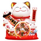 Mèo Thần Tài  Vẫy Tay, Mèo May Mắn Maneki Neko Đắc tài đắc lộc 20cm Kèm Đệm Và Hộp Đẹp