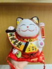 Mèo Thần Tài  Vẫy Tay, Mèo May Mắn Maneki Neko Tài vận hanh thông 20cm Kèm Đệm Và Hộp Đẹp