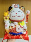 Mèo Thần Tài  Vẫy Tay, Mèo May Mắn Maneki Neko tài lộc viên mãn 20cm Kèm Đệm Và Hộp Đẹp