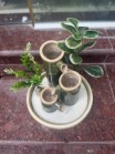 Thác nước phong thủy trúc mini Bát Tràng cao 20cm