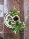 Thác nước phong thủy trúc mini Bát Tràng cao 20cm