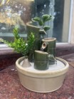 Thác nước phong thủy trúc mini Bát Tràng cao 20cm