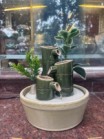 Thác nước phong thủy trúc mini Bát Tràng cao 20cm