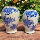 Lọ hoa Lam rạn hoa đào chim én Bát Tràng