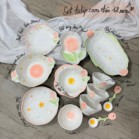 Set bộ bát đĩa hoa TULIP CAM ĐÀO pastel nhẹ nhàng sang xịn mịn