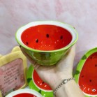 Set bát đĩa dưa hấu 3D 12 món gốm sứ cao cấp