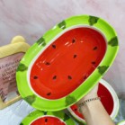 Set bát đĩa dưa hấu 3D 12 món gốm sứ cao cấp ( bán cả set 12 món)