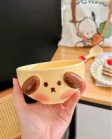 Set bát heo hồng cún vàng kèm thìa hộp quà 12.3cm x 7.6cm dung tích 500ml