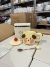 Set cốc uống nước hình cún vàng heo hồng 3D kèm thìa hộp quà 9.8cm x 12.6cm dung tích 400ml