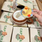 Cốc capybara tắm bồn 3D kèm nắp hộp quà 11.5cm dung tích 450ml