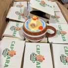 Cốc capybara tắm bồn 3D kèm nắp hộp quà 11.5cm dung tích 450ml