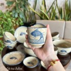Bộ bát đĩa cá men tiêu cổ 15 món