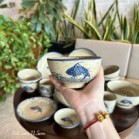 Bộ bát đĩa cá men tiêu cổ 15 món
