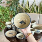 Bộ bát đĩa cá men tiêu cổ 15 món