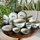 Bộ bát đĩa cá men tiêu cổ 15 món