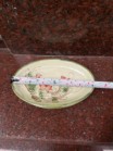 Đĩa bầu dục vẽ hoa sen Bát Tràng số 2 kích cỡ 26x17cm