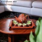 Bộ ấm chén tử sa Bát Tràng dáng dừa khay chữ nhật 480ml