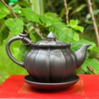 Bộ Ấm Chén Tử Sa Bí Cao Khay Lá Dung Tích 400ml
