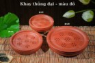 Khay Thủng 18cm đỏ