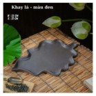 Khay Trà Lá Gốm Sứ Bát Tràng Gốm Tử Sa Đựng Ấm Chén Uống Trà