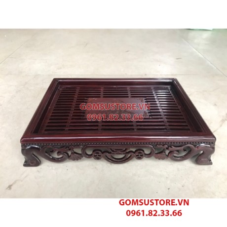 Khay trà nhựa giả gỗ giá rẻ 33*25cm