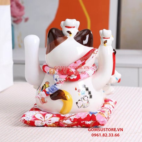 Mèo Thần Tài Vẫy Tay Tài Lộc Viên Mãn 29cm Kèm Sạc, Đệm Và Hộp