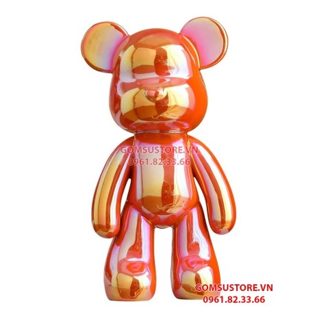 Gấu Hoạt Hình Bearbrick Bằng Gốm Trang Trí Nhà Cửa 28x14cm