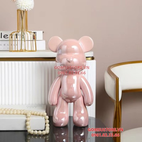 Gấu Hoạt Hình Bearbrick Bằng Gốm Trang Trí Nhà Cửa 28x14cm