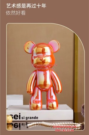 Gấu Hoạt Hình Bearbrick Bằng Gốm Trang Trí Nhà Cửa 28x14cm