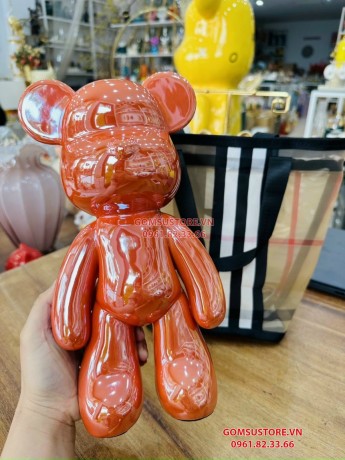 Gấu Hoạt Hình Bearbrick Bằng Gốm Trang Trí Nhà Cửa 28x14cm