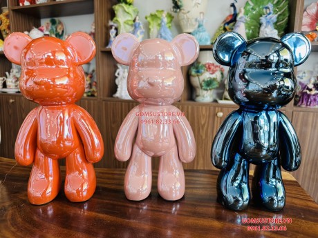 Gấu Hoạt Hình Bearbrick Bằng Gốm Trang Trí Nhà Cửa 28x14cm