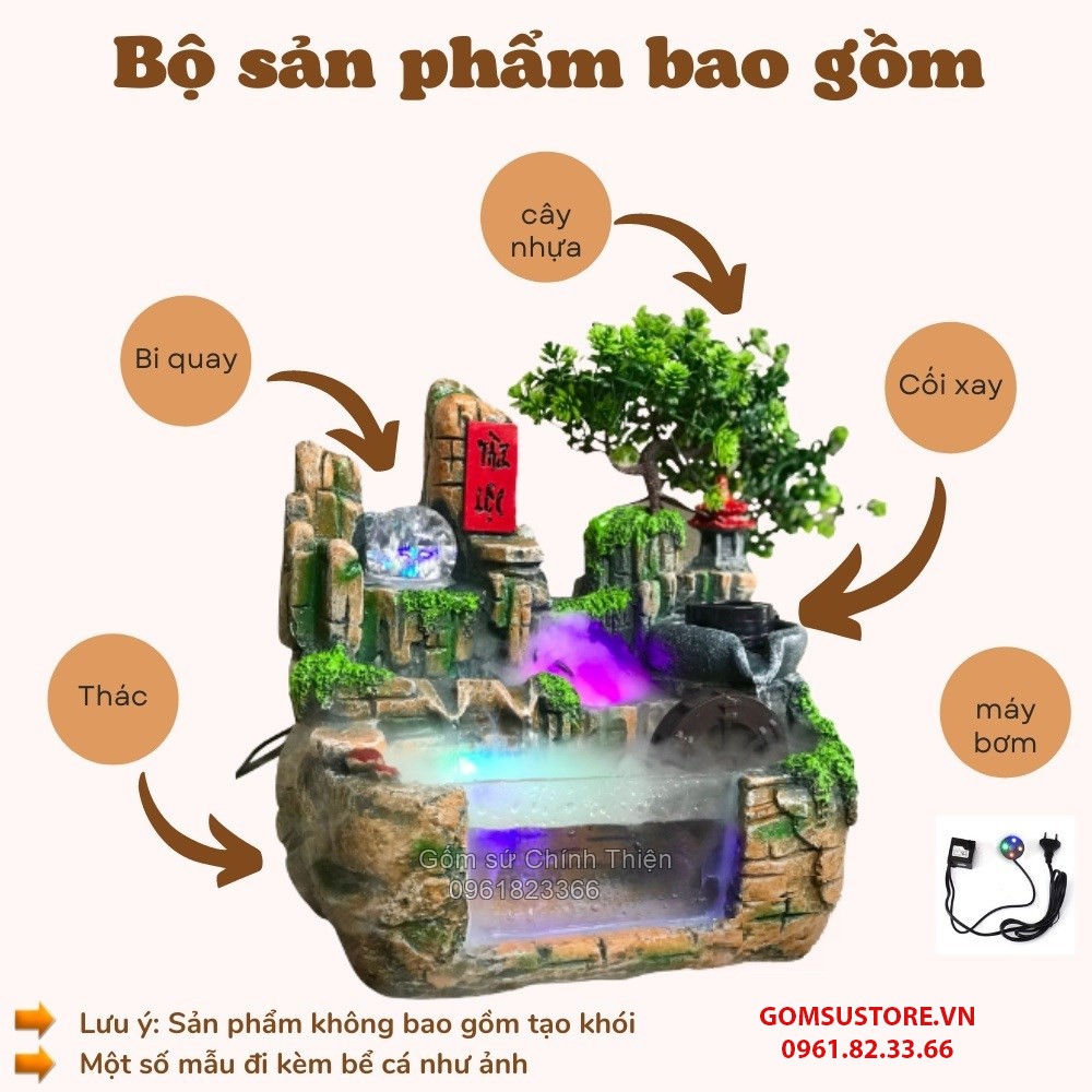 hướng dẫn sử dụng thác nước phong thuỷ